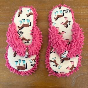 Lazy One Spa  Pink Mop-Sole Slipper Sandals